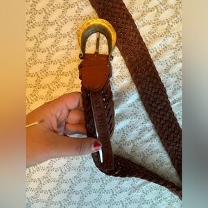 Brown Woven Brix Belt